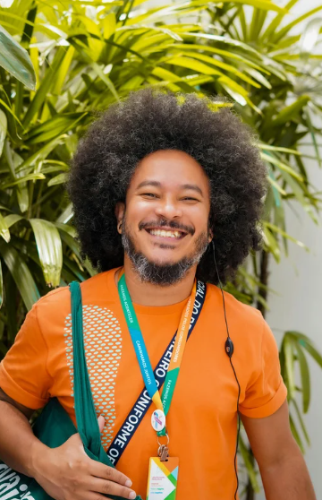 Man Wearing Lanyard